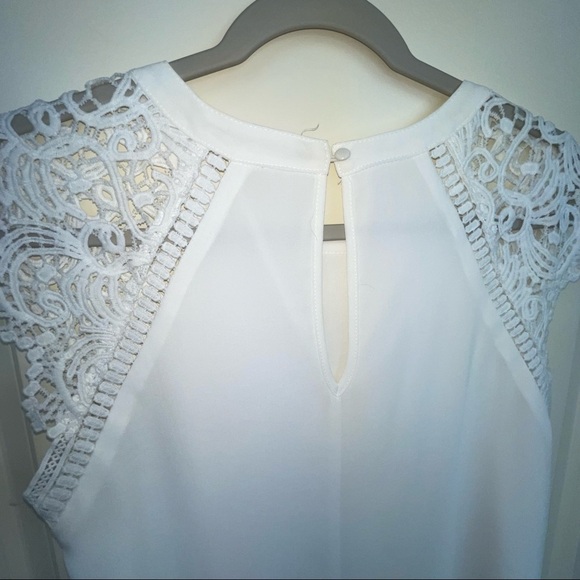 Altar’d State White Dress Lace Cap Sleeve Shift S - Picture 8 of 14